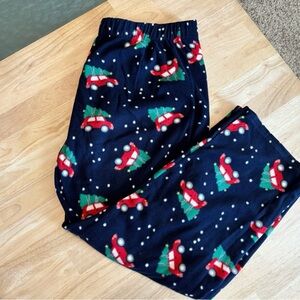 Pajama pants with Festive Car and Tree Print